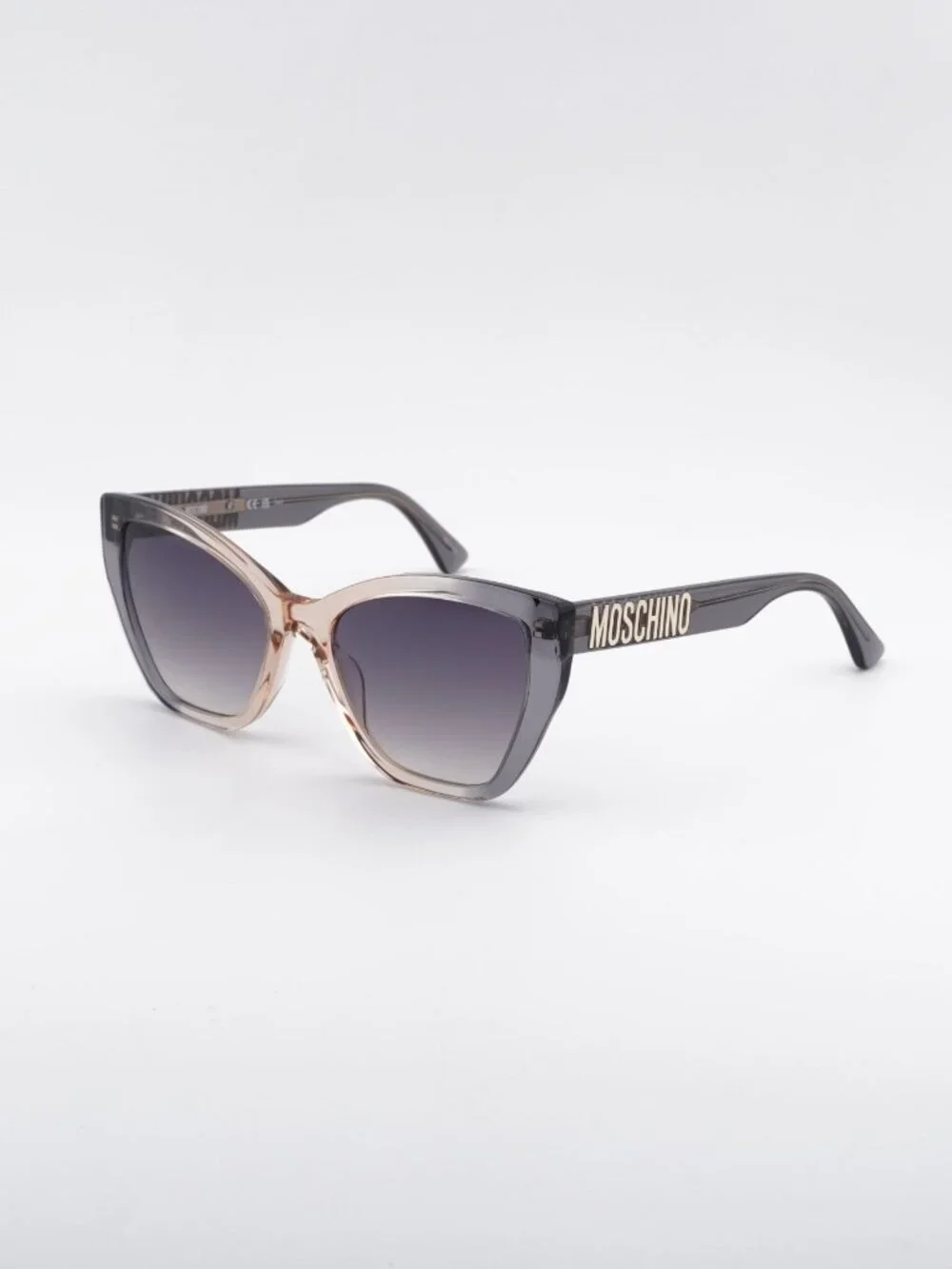 Moschino MOS155/S 0MQE 9O Sunglasses Grey Cat Eye Frame, Grey Lenses
